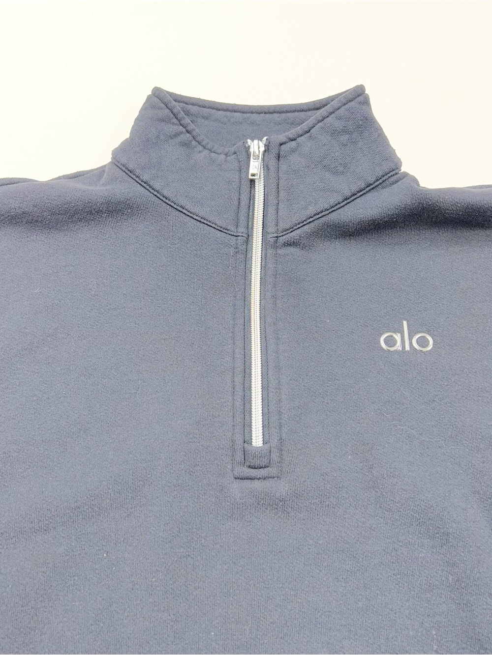 ALO YOGA Accolade 1/4 Zip Pullover Sweater Sweatshirt Black Womens Small - Picture 3 of 7